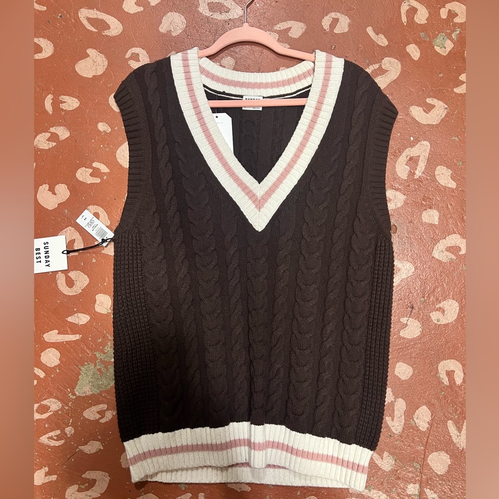 brand new with tags Sunday Best sweater vest